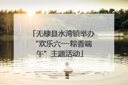 无棣县水湾镇举办“欢乐六一·粽香端午”主题活动