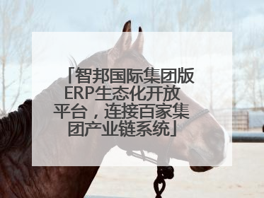 智邦国际集团版ERP生态化开放平台，连接百家集团产业链系统