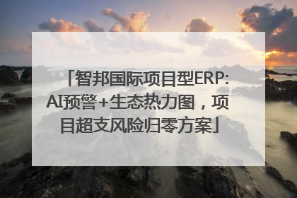 智邦国际项目型ERP:AI预警+生态热力图，项目超支风险归零方案