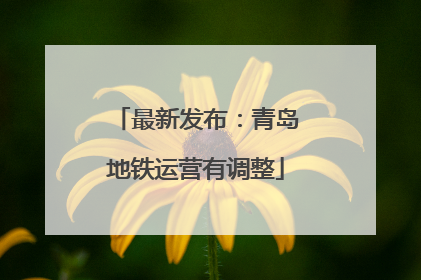 最新发布：青岛地铁运营有调整