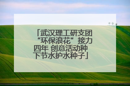 武汉理工研支团“环保浪花”接力四年 创意活动种下节水护水种子