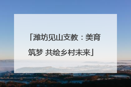 潍坊见山支教：美育筑梦 共绘乡村未来