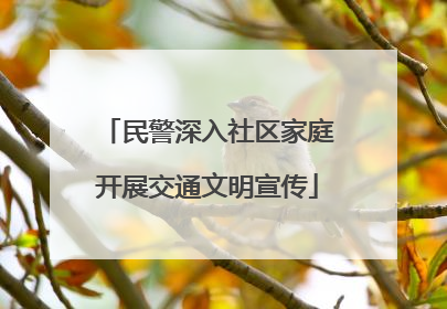 民警深入社区家庭开展交通文明宣传
