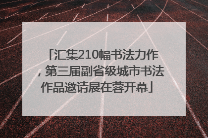 汇集210幅书法力作，第三届副省级城市书法作品邀请展在蓉开幕