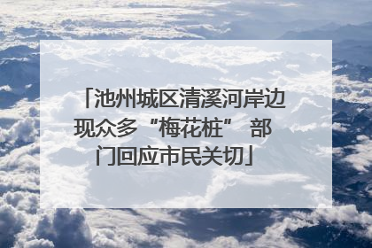 池州城区清溪河岸边现众多“梅花桩” 部门回应市民关切