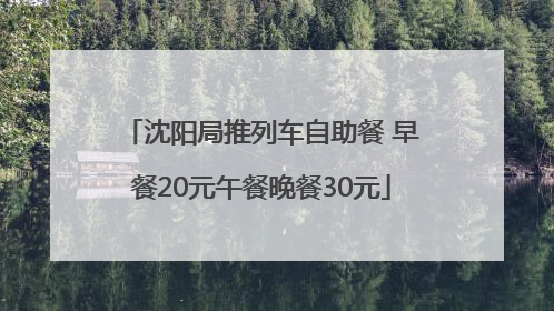 沈阳局推列车自助餐 早餐20元午餐晚餐30元