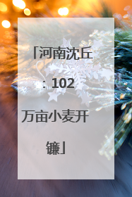 河南沈丘：102 万亩小麦开镰