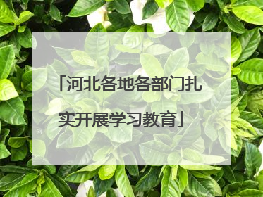 河北各地各部门扎实开展学习教育