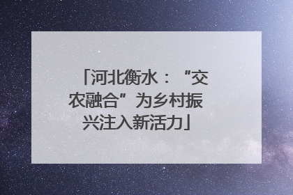 河北衡水:“交农融合”为乡村振兴注入新活力