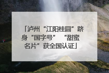 泸州“江阳桂圆”跻身“国字号” “甜蜜名片”获全国认证
