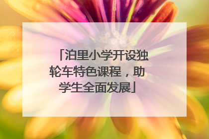泊里小学开设独轮车特色课程，助学生全面发展