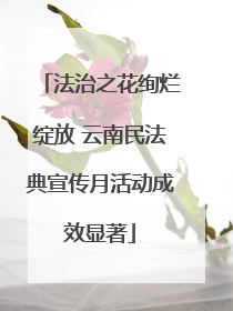 法治之花绚烂绽放 云南民法典宣传月活动成效显著