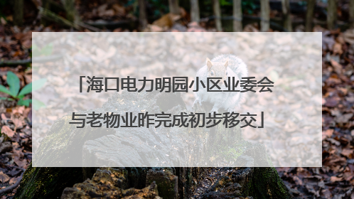 海口电力明园小区业委会与老物业昨完成初步移交