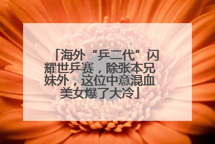 海外“乒二代”闪耀世乒赛，除张本兄妹外，这位中意混血美女爆了大冷