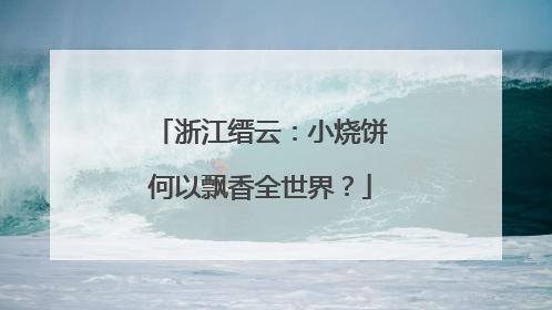 浙江缙云：小烧饼何以飘香全世界？