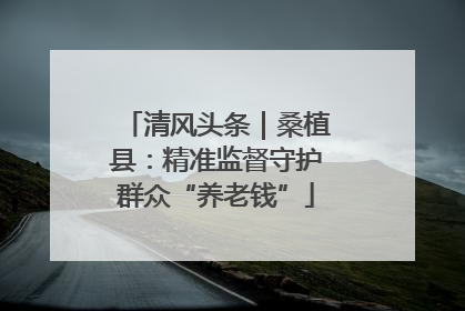清风头条｜桑植县：精准监督守护群众“养老钱”