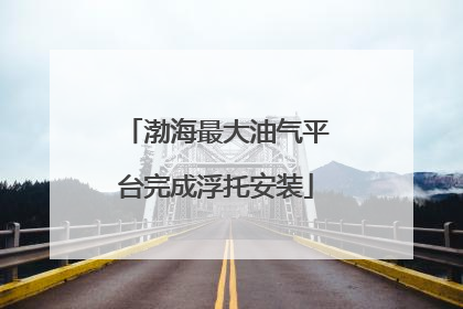 渤海最大油气平台完成浮托安装