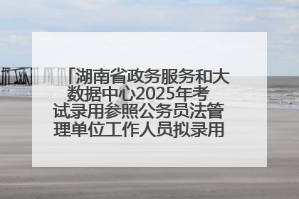 湖南省政务服务和大数据中心2025年考试录用参照公务员法管理单位工作人员拟录用人员名单公示