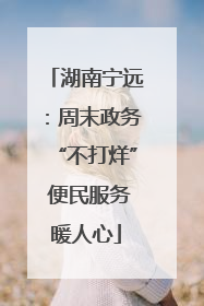 湖南宁远：周末政务“不打烊” 便民服务暖人心