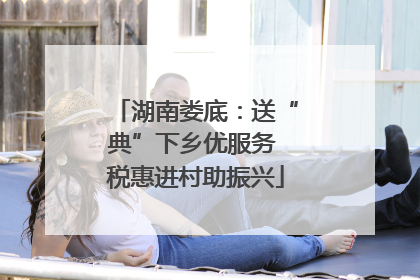 湖南娄底：送“典”下乡优服务 税惠进村助振兴
