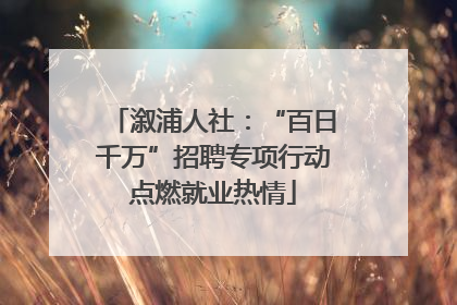 溆浦人社：“百日千万”招聘专项行动点燃就业热情