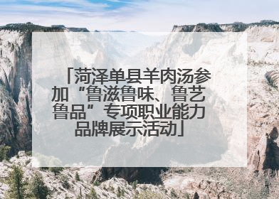 菏泽单县羊肉汤参加“鲁滋鲁味、鲁艺鲁品”专项职业能力品牌展示活动