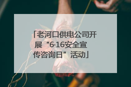 老河口供电公司开展“6·16安全宣传咨询日”活动