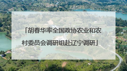 胡春华率全国政协农业和农村委员会调研组赴辽宁调研