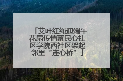 艾叶红绳迎端午花扇传情聚民心社区学院西社区架起邻里“连心桥”