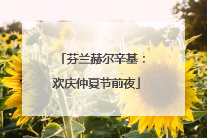 芬兰赫尔辛基：欢庆仲夏节前夜