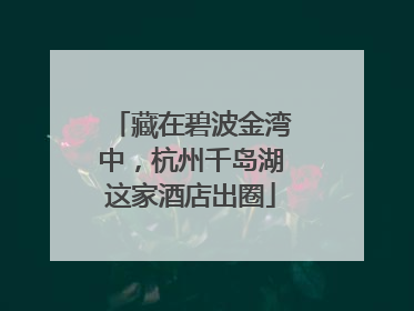 藏在碧波金湾中，杭州千岛湖这家酒店出圈