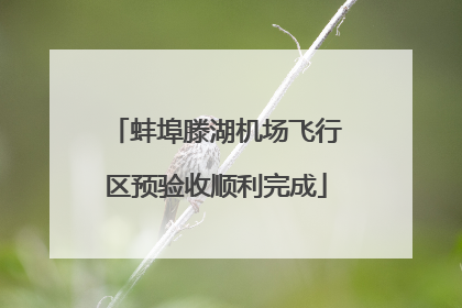 蚌埠滕湖机场飞行区预验收顺利完成