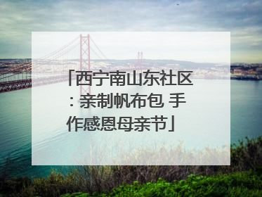 西宁南山东社区：亲制帆布包 手作感恩母亲节