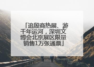 追殷商热展、游千年运河，深圳文博会北京展区限量销售1万张通票