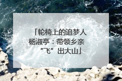 轮椅上的追梦人杨淑亭：带领乡亲“飞”出大山