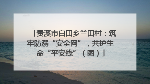 贵溪市白田乡兰田村：筑牢防溺“安全网”，共护生命“平安线”（图）