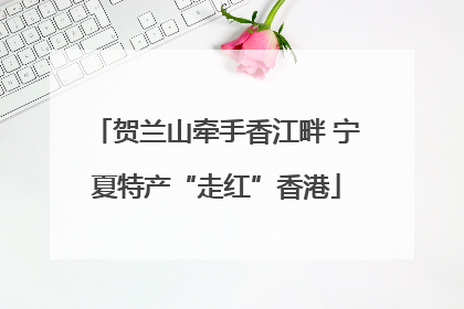 贺兰山牵手香江畔 宁夏特产“走红”香港