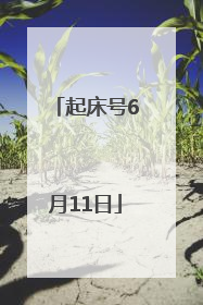 起床号6月11日
