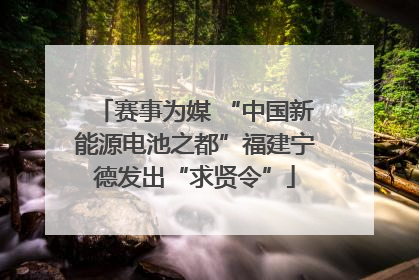 赛事为媒 “中国新能源电池之都”福建宁德发出“求贤令”