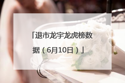 退市龙宇龙虎榜数据（6月10日）