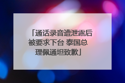 通话录音遭泄露后被要求下台 泰国总理佩通坦致歉