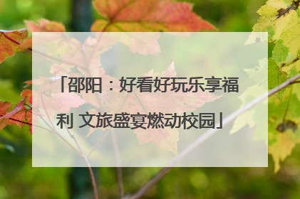 邵阳：好看好玩乐享福利 文旅盛宴燃动校园