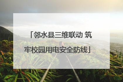 邻水县三维联动 筑牢校园用电安全防线