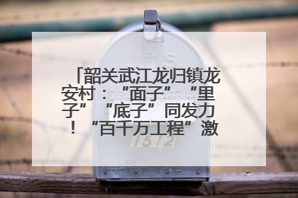韶关武江龙归镇龙安村：“面子”“里子”“底子”同发力！“百千万工程”激活乡村新动能