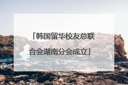 韩国留华校友总联合会湖南分会成立