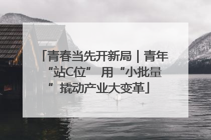 青春当先开新局｜青年“站C位” 用“小批量”撬动产业大变革