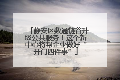 静安区数通链谷升级公共服务！这个新中心将帮企业做好“开门四件事”