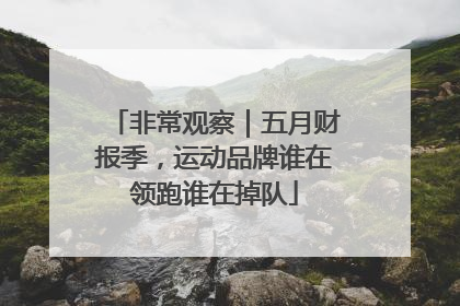 非常观察｜五月财报季，运动品牌谁在领跑谁在掉队