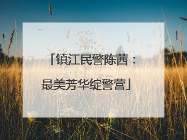 镇江民警陈茜：最美芳华绽警营