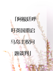 阿根廷呼吁英国重启马岛主权问题谈判
